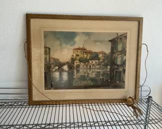 Claude Dorval Framed Print - "On the Thames"