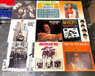 Lot of 9 LPs ft. 4 Beatles Albums, CCR, Al Green & More