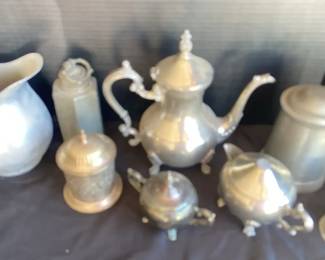 Vintage Silver Played And Pewter Items