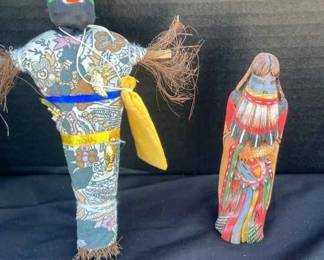 Hopi Kachina Katsina Corn Maiden Doll And A New Orleans Voo Doo Doll