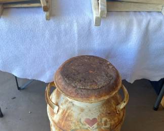 Vintage Metal Milk Can