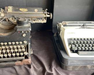 One Antique And One Vintage Typewriters