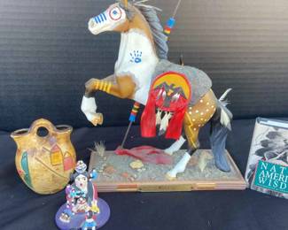 Trail Of Painted Ponies War Cry 2009, Miniature Wedding Vase, Story Teller Mini Statue And More 