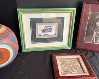 Navajo Signed Piece Of Pottery And More