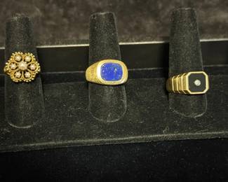 004 Three 14K Gold Rings