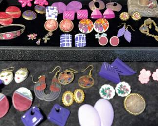 Pink And Purple Costume Jewelry 