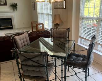 Glass Kitchen Table and Chairs