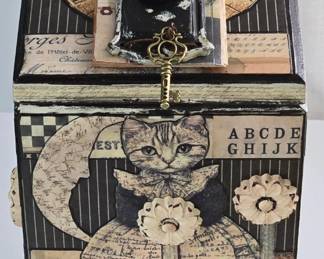 Altered Wood Cigar Box