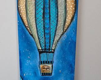Acrylic Painting on a Long Wood Board