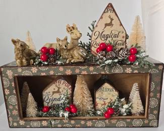 Christmas Assemblage with Reindeer
