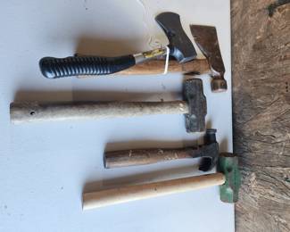 ASSORTED HAMMERS AND HATCHETS