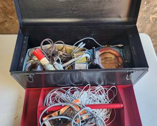 TOOL BOX WITH WIREING ITEMS