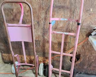 2 OLD BUT GOOD WORKIN HAND TRUCKS
