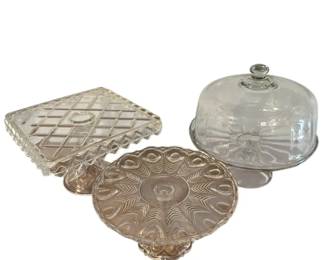Glass Pedestal Cake Stands  Spatulas
