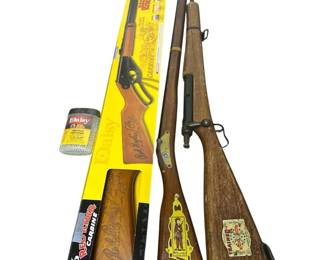 Daisy Red Ryder Carbine BB with Vintage Kadet and Pioneer Trainer and BBs