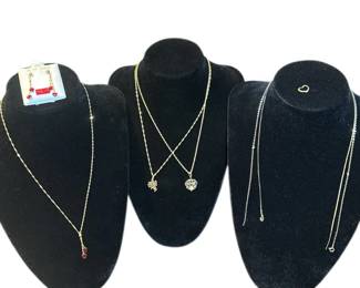 10K  14K Gold Necklace  Earring Lot