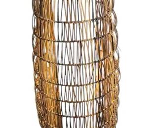Woven Floor Lamp with Warm Glow