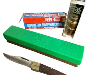 Sears Bird Call, Sharpening Stones  Puma Knife Box