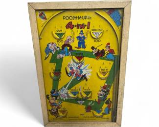 Vintage Northwestern PooshMUp Jr. 4in1 Bagatelle Baseball Game
