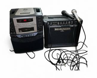 Karaoke System with Behringer Amp  Microphones