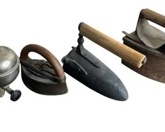 Lot 1 of Antique  Vintage Irons  Sad Irons, Gas Iron, Childs Size Iron