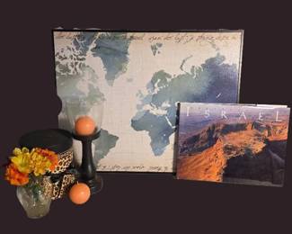 Home Decor  Travel Lot  World Map Art, Israel Book  Accessories
