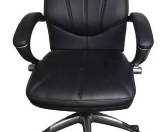 Black Faux Leather Adjustable Office Chair