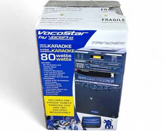 VocoPro VocoStar Tandem Karaoke System  80W  With Mics  Box