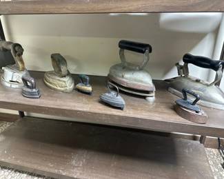 Lot of Antique  Vintage Irons  Mixed Sizes Including Miniatures