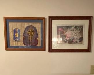 Egyptian papyrus painting, King Tut