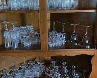 vintage glassware - cabinet not for sale