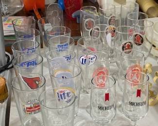 Beer glasses, Bud Lite, Michelob,