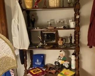 wooden shelf, Masonic Lodge memorabilia