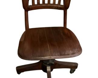 157 - Vintage Wood Desk Chair - 20 x 17 x 36
