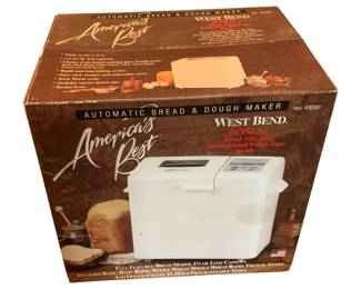 112 - America's Best Bread Maker by West Bend in box - used as-is electric/electronic/mechanical item - no guarantee all components, untested.
