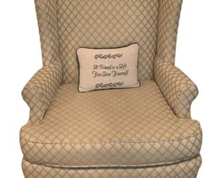99 - Schewel Wing Chair & Pillow - 30 x 48 x 32
