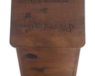243 - Wood Bin for "Taters & Unyuns" 13 x 13 x 25
