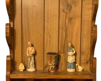 47 - Wood Shelf w/ Contents - 5 x 23 x 30
