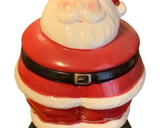 56 - Santa Cookie Jar - 9" tall
