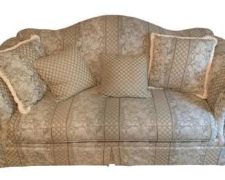 75 - Schewel Sofa w/ pillows - 38 x 84 x 40

