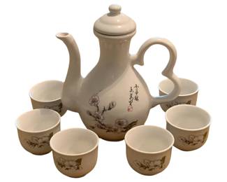 83 - 7pc Oriental Tea Set - 8 & 2" tall
