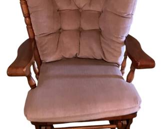 123 - Wood Glider w/ Cushions - 28 x 29 x 41
