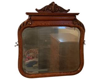 167 - Oak Framed Mirror - 21 x 25
