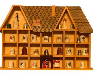 44 - Thimble Collection w/ shelf - 15 x 10
