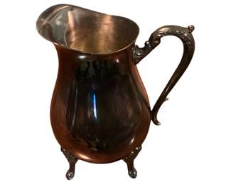 143 - Silver Plated Leonard Footed Pitcher - 9" tall
