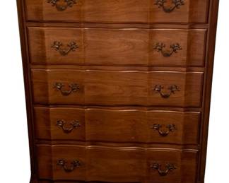 164 - French Provincial 5-Drawer Dresser 36 x 20 x 50
