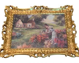 87 - Ornately Framed Print - 24 x 29
