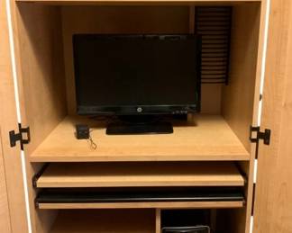 68 - HP Computer Tower w/ HP Monitor & HP Printer CABINET NOT INCLUDED used as-is electric/electronic/mechanical item - no guarantee all components, untested.
