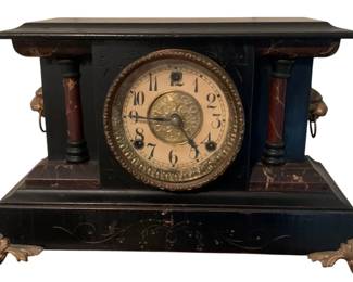 119 - Gilbert Clock Co. Mantle Clock - 15 x 12 x 12 used as-is electric/electronic/mechanical item - no guarantee all components, untested.
