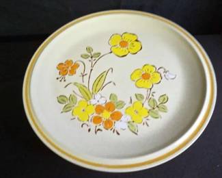 Vintage Hearthside Sunshine Flowers Stoneware 